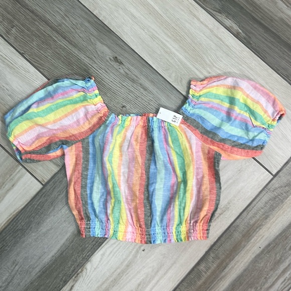NWT Gap Kids Cropped Puffy Blouse Size XL (12) - Picture 1 of 5
